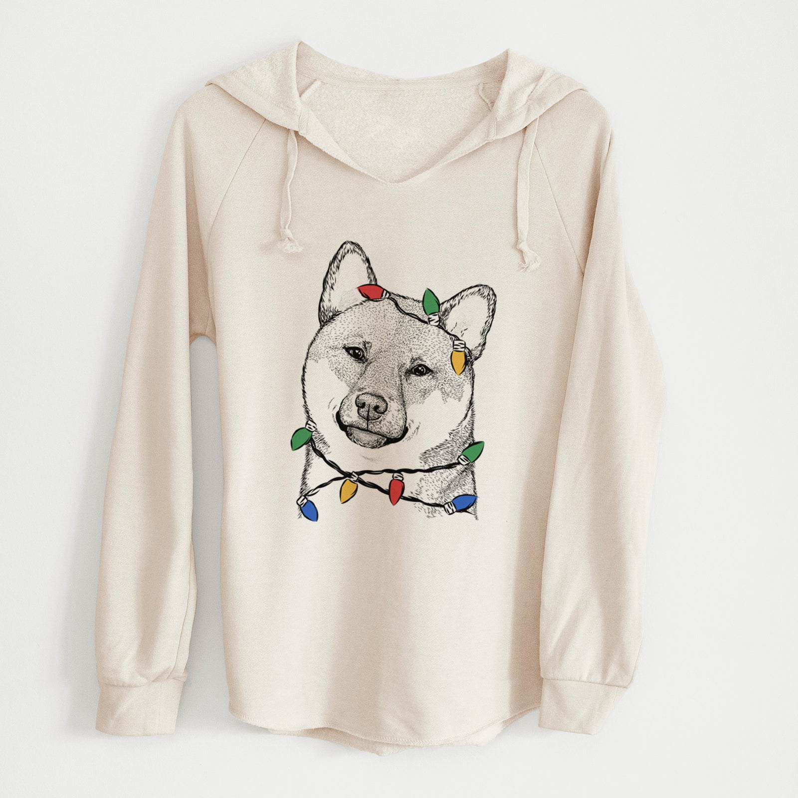 Christmas Lights Yakuza the Shiba Inu - Cali Wave Hooded Sweatshirt