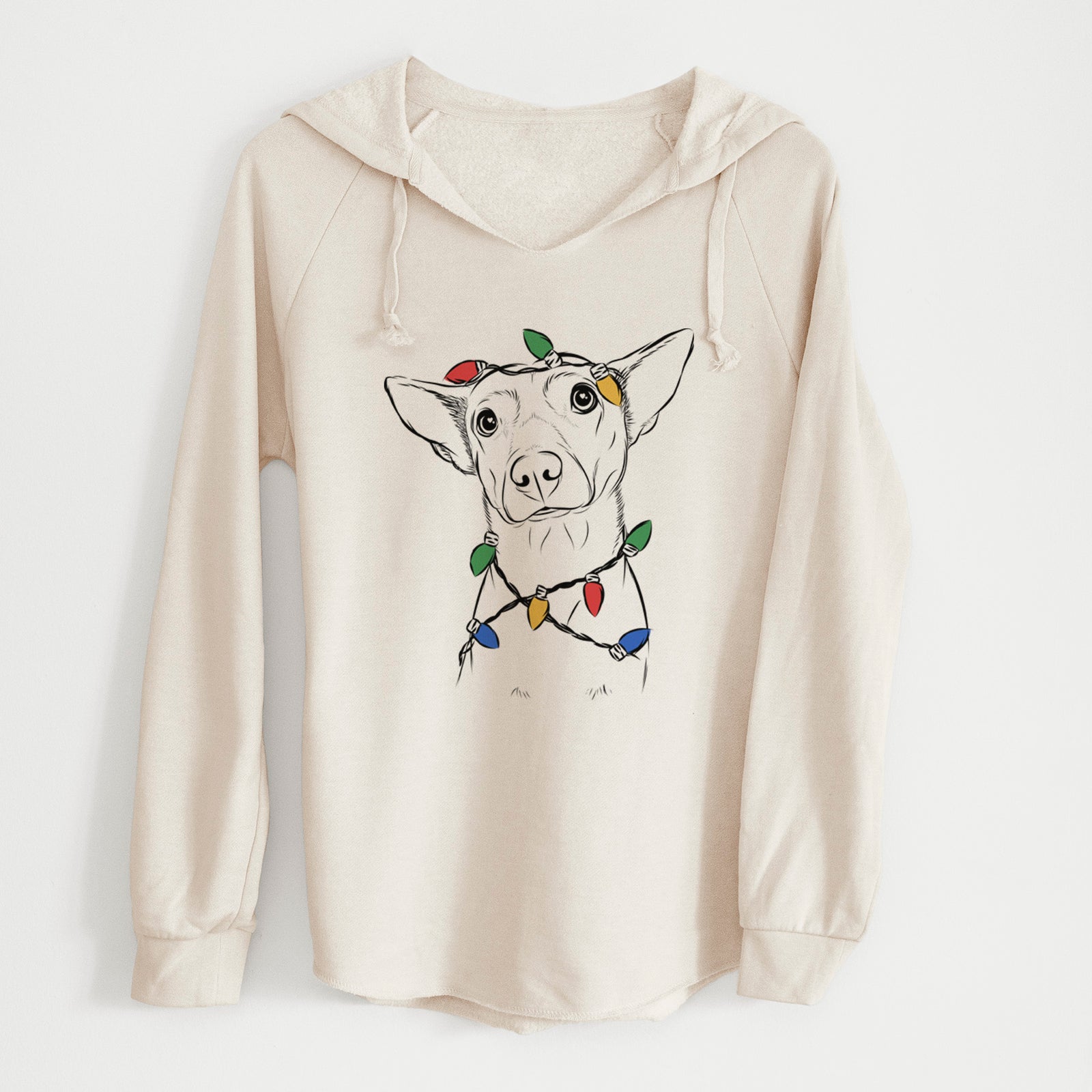 Christmas Lights Yogi the Mixed Breed - Cali Wave Hooded Sweatshirt