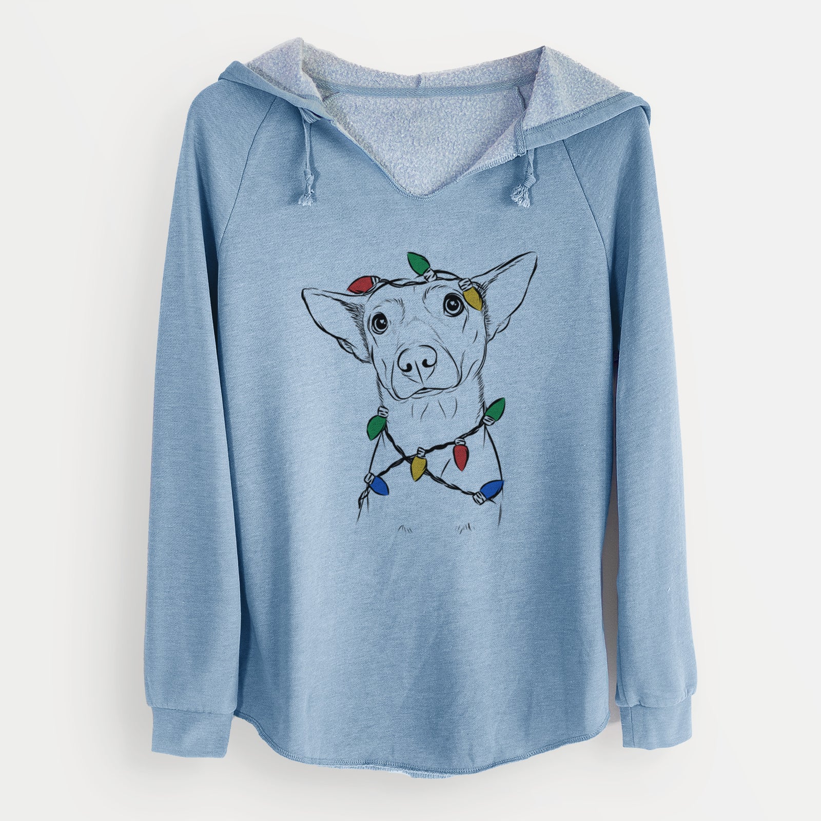Christmas Lights Yogi the Mixed Breed - Cali Wave Hooded Sweatshirt