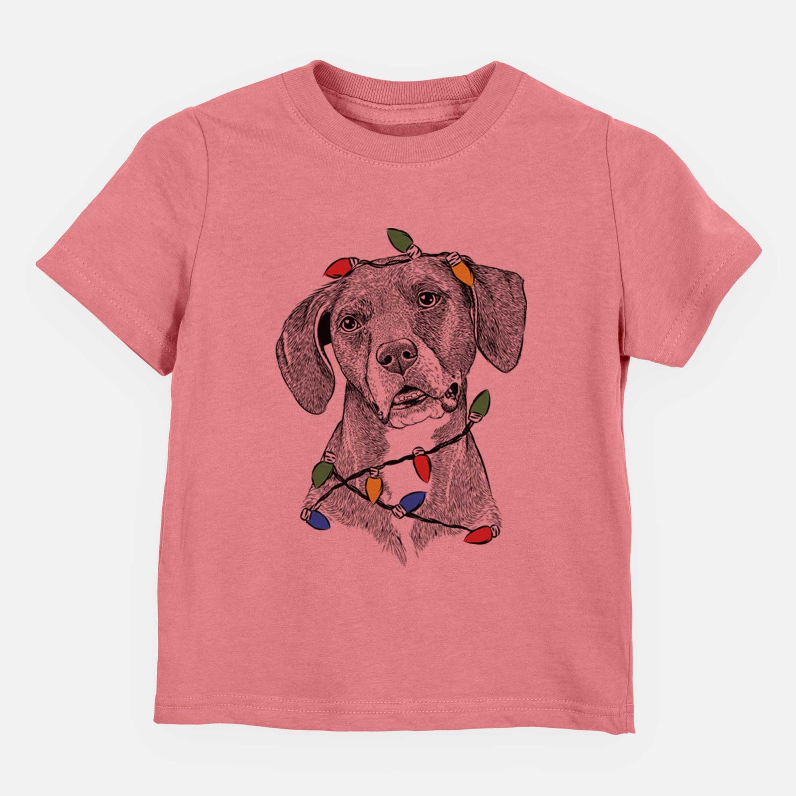 Christmas Lights Zeena the Plott Hound Mix - Kids/Youth/Toddler Shirt