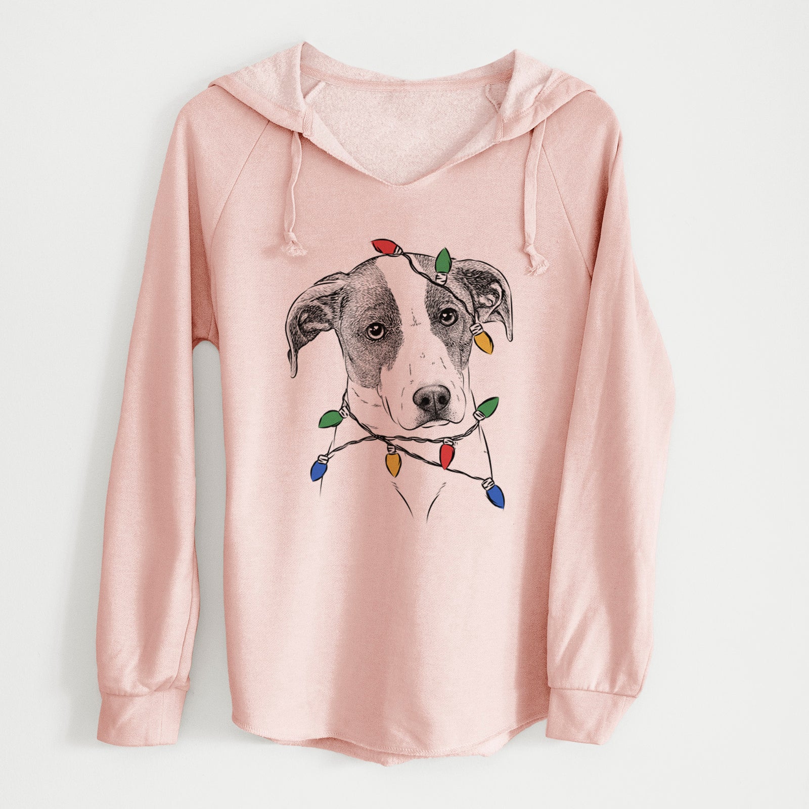 Christmas Lights Zephyr the Pointer Mix - Cali Wave Hooded Sweatshirt