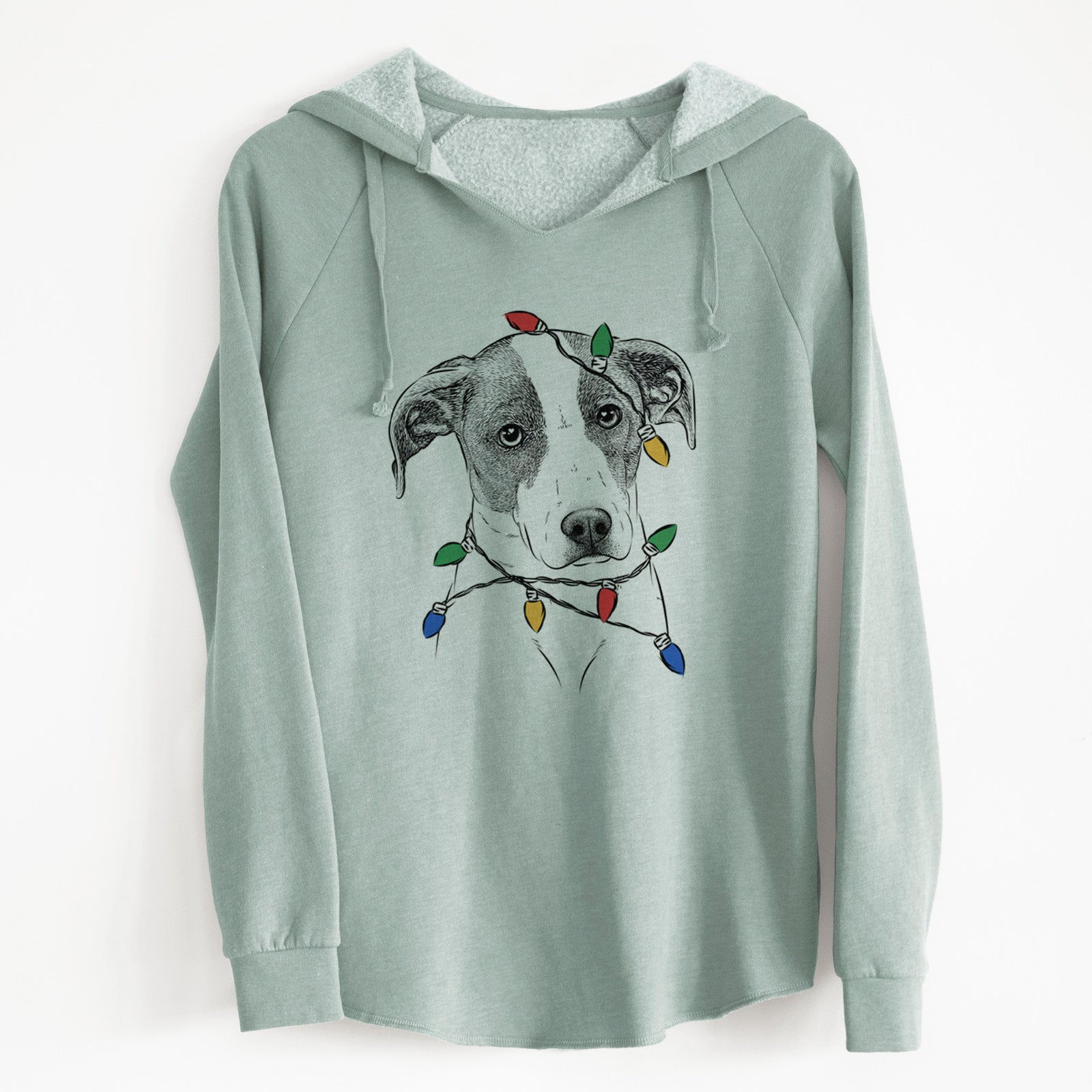 Christmas Lights Zephyr the Pointer Mix - Cali Wave Hooded Sweatshirt