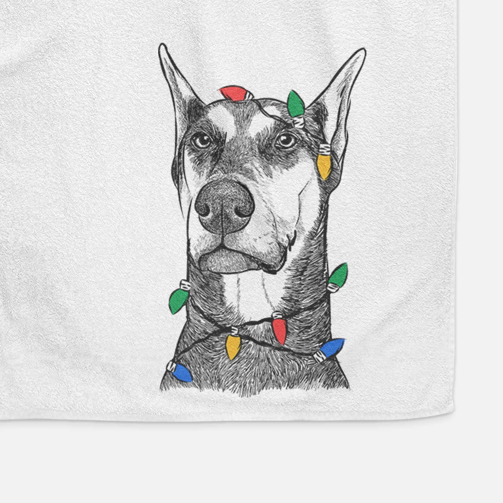 Zeus the Doberman Pinscher Decorative Hand Towel