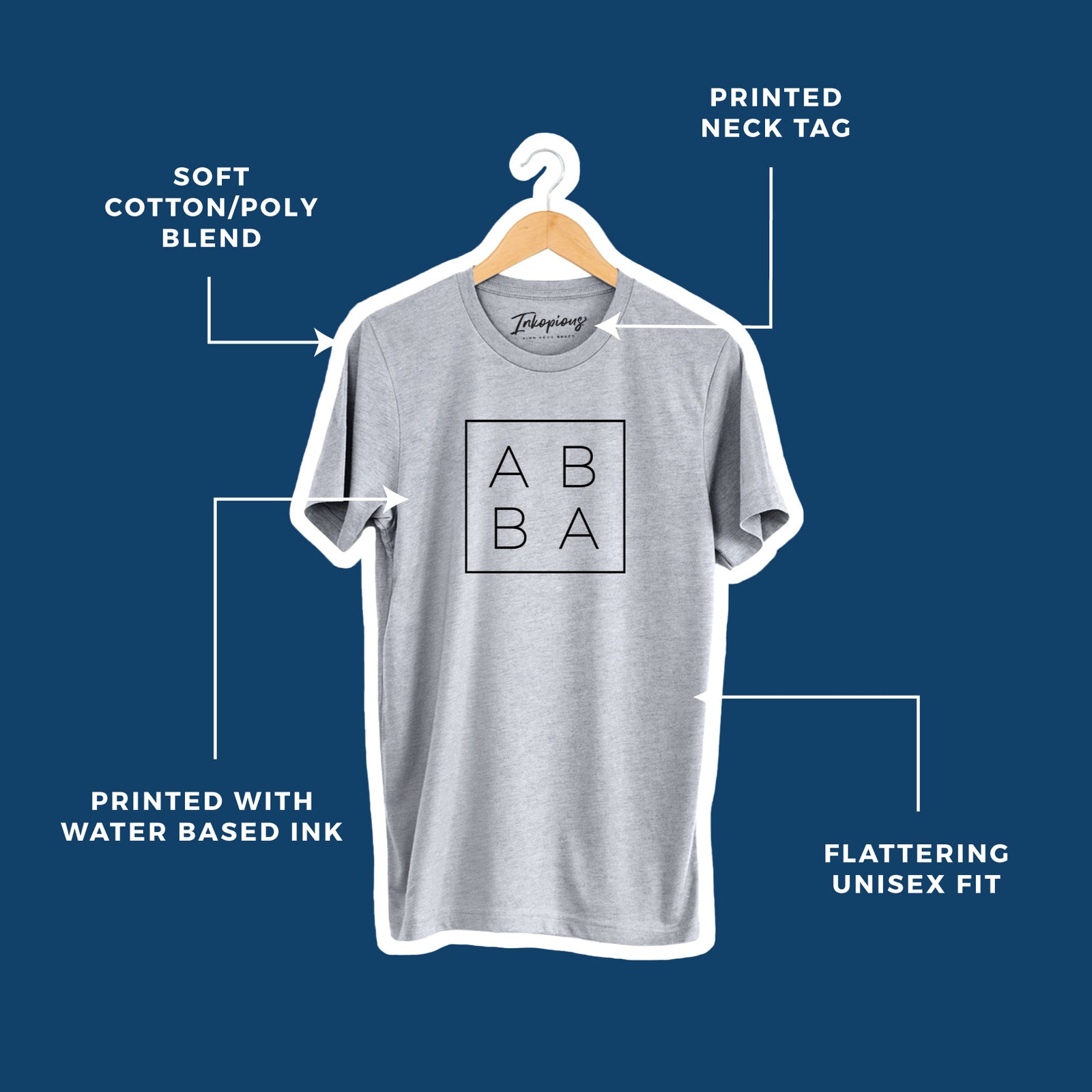 'Abba Boxed' design on an Unisex crewneck