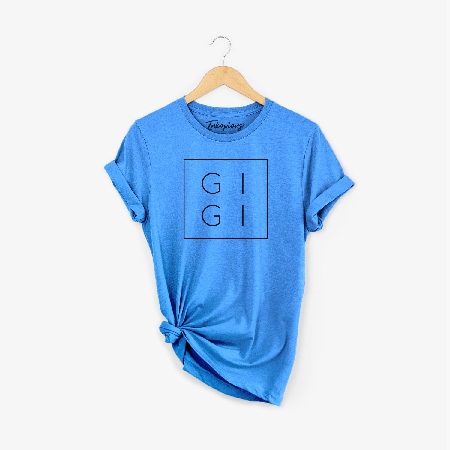 'GiGi Boxed' design on a Bella Unisex crewneck
