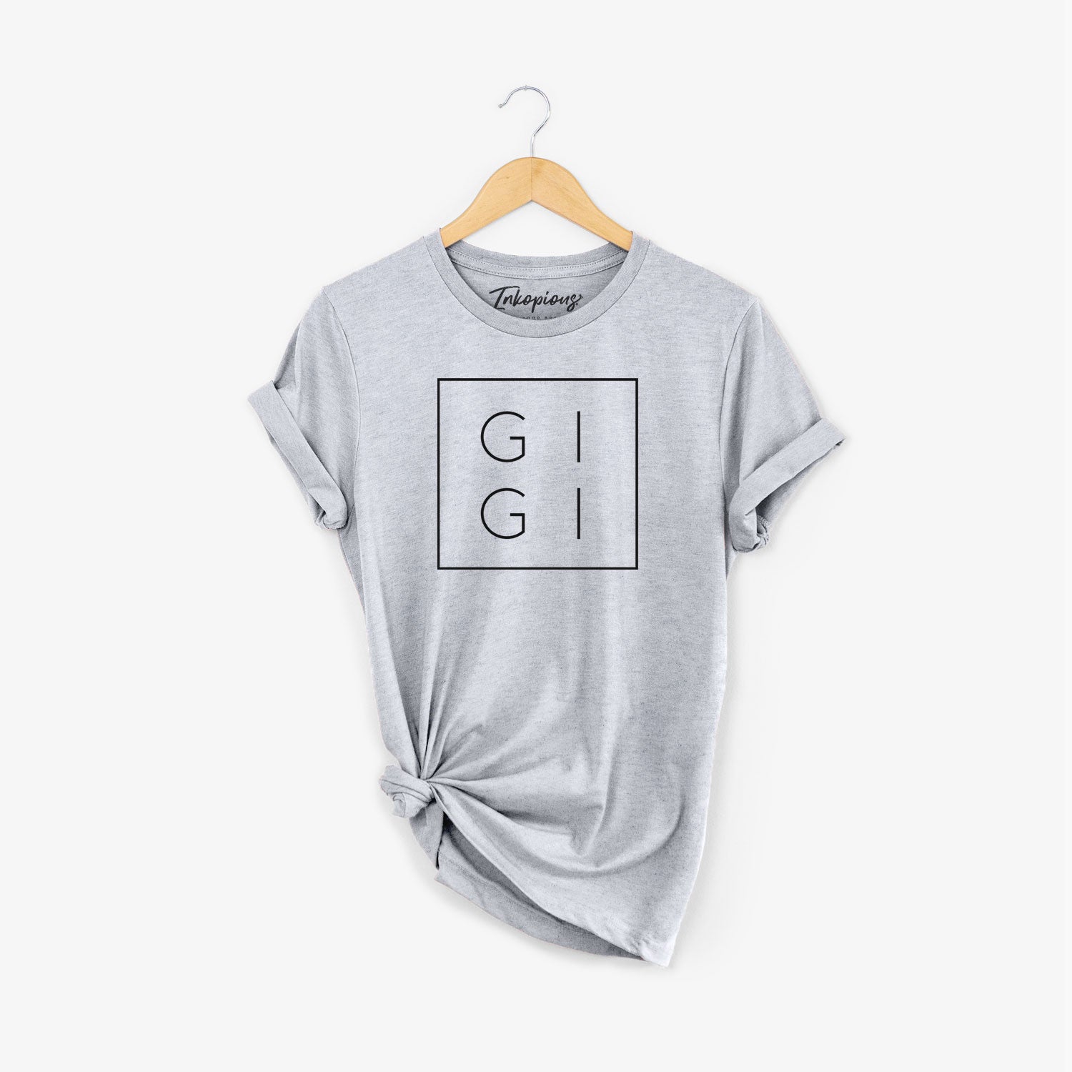 'GiGi Boxed' design on a Bella Unisex crewneck