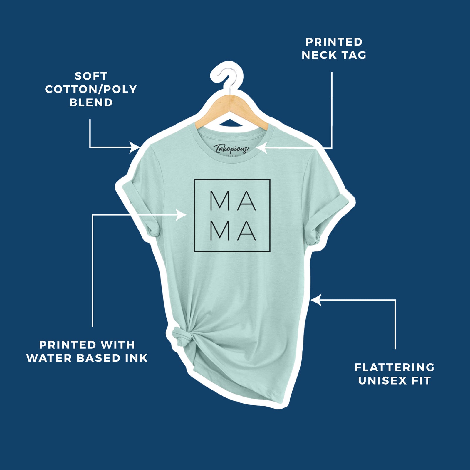 'Mama Square' design on an Unisex crewneck