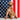 4th July Dog in Front of American Flag