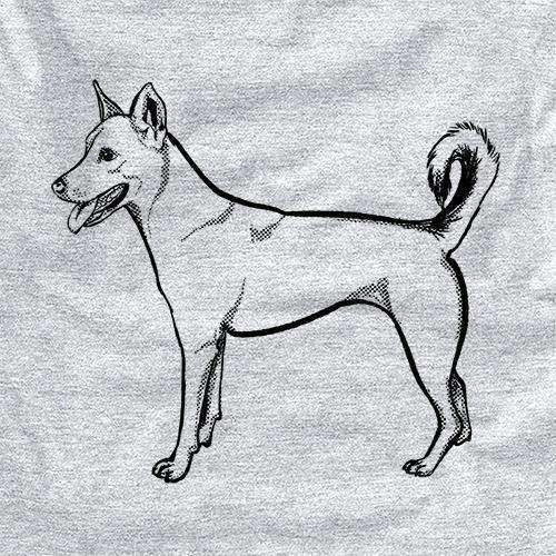 Halftone Carolina Dog Smiling