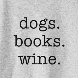 dogs. books. wine.