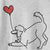 Standard Poodle - Heart String