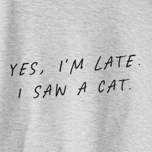 Yes, I'm Late. I Saw a Cat
