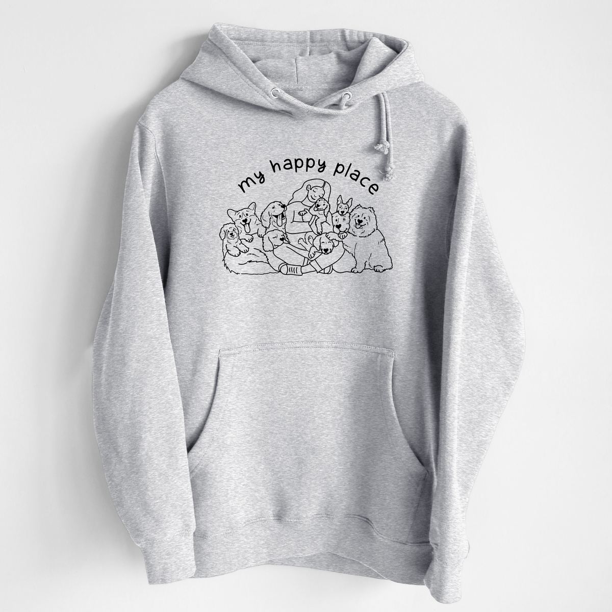 My Happy Place - Dogs - Heavyweight Fleece Hoodie