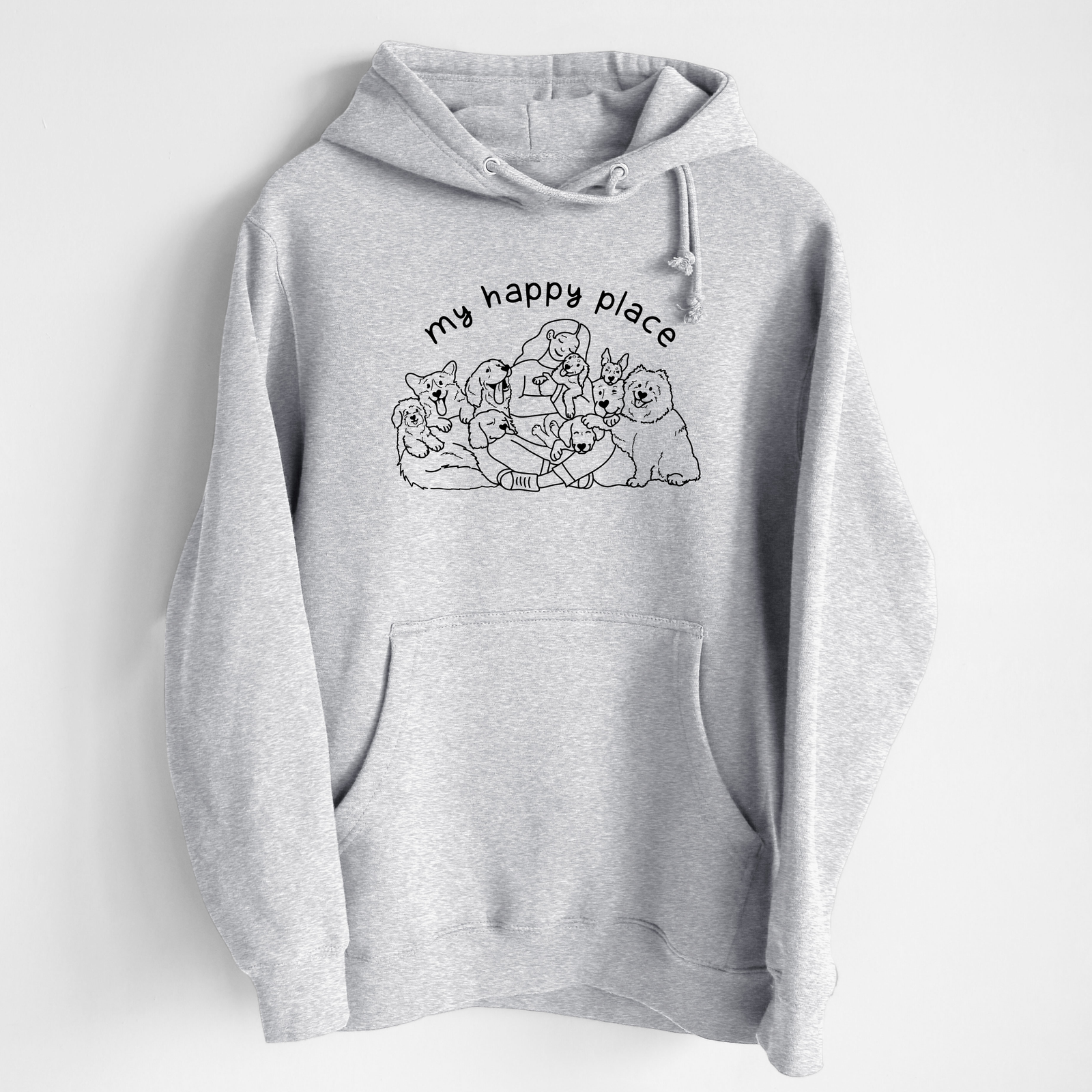 My Happy Place - Dogs - Heavyweight Fleece Hoodie