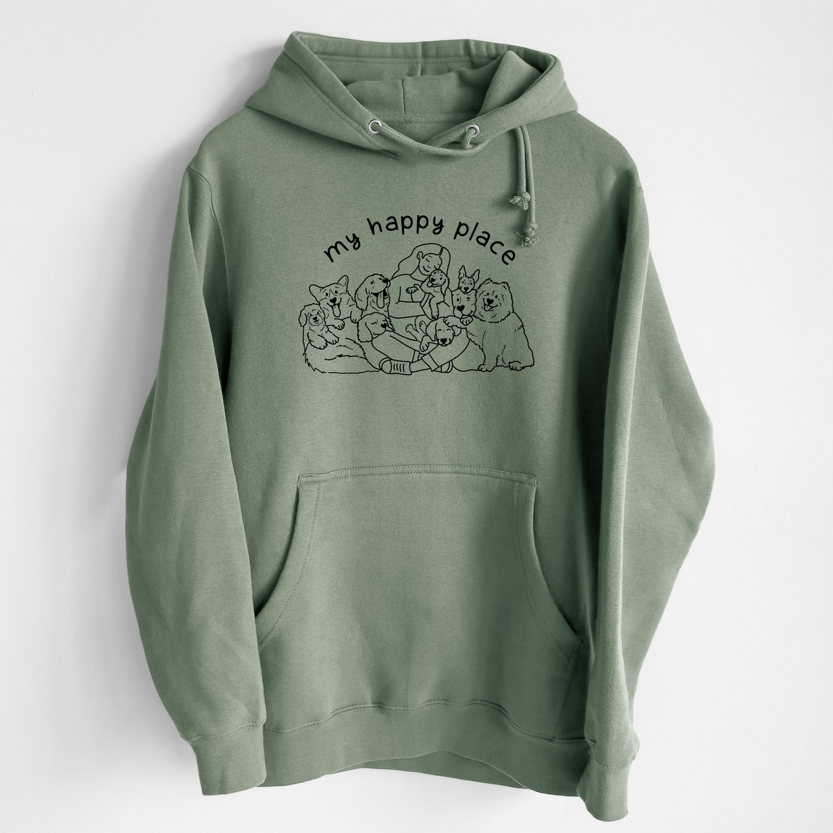 My Happy Place - Dogs - Heavyweight Fleece Hoodie
