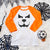 CLEARANCE - Halloween Dog and Cat Pumpkin Faces - 3/4 Long Sleeve