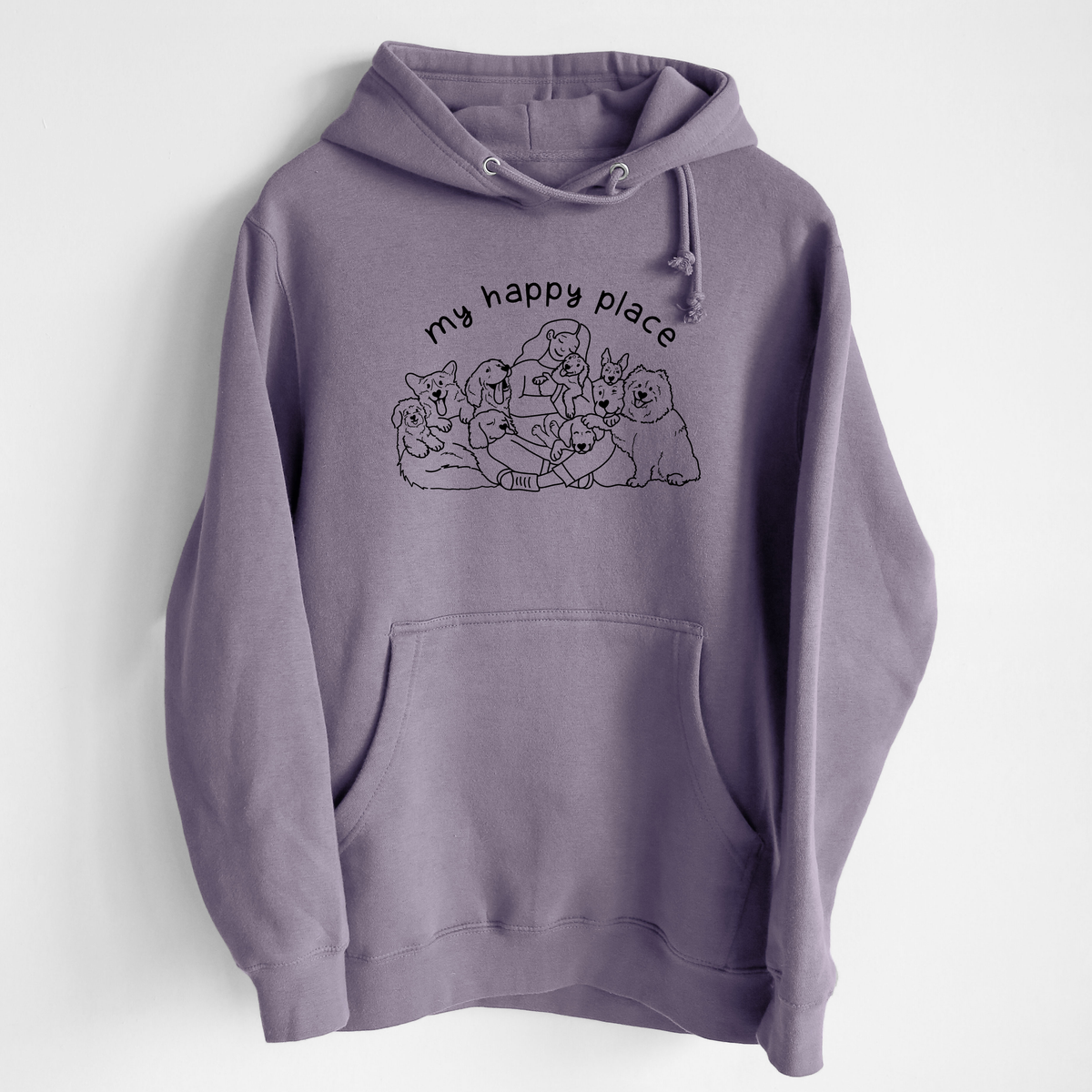 My Happy Place - Dogs - Heavyweight Fleece Hoodie