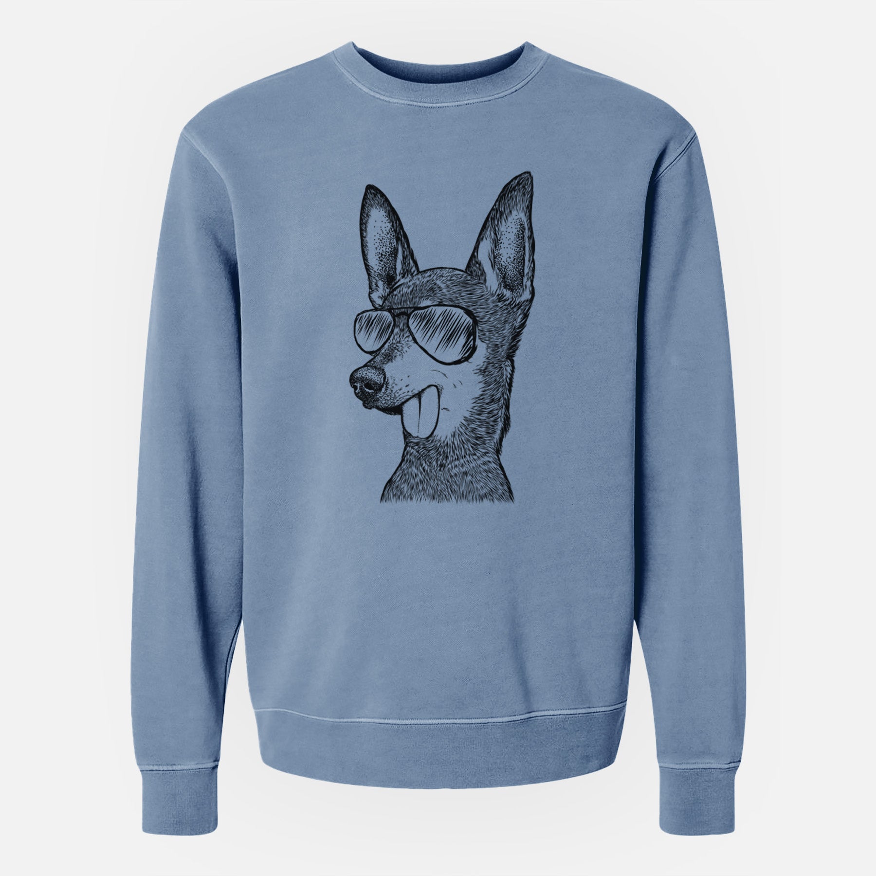 Aviator Aaron the Chihuahua - Unisex Pigment Dyed Crew Sweatshirt