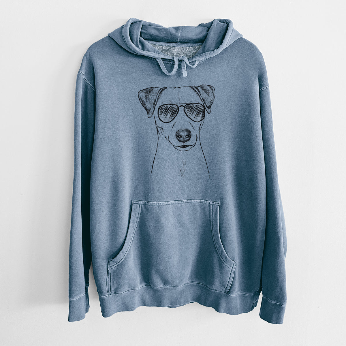 Aviator Ally the Jack Russell Terrier - Unisex Pigment Dyed Hoodie