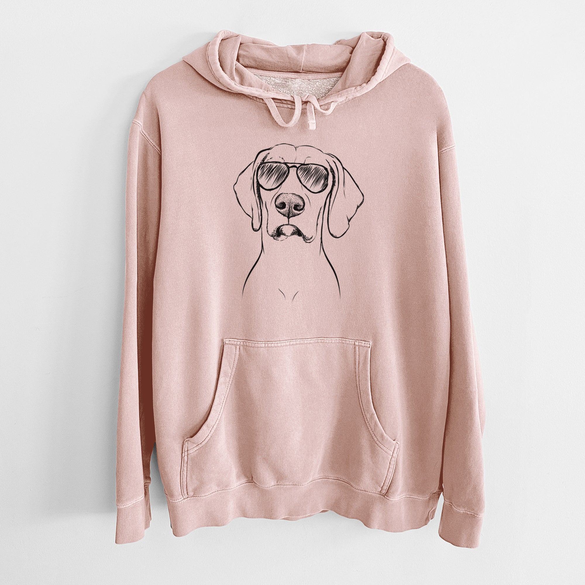 Aviator Almond the Vizmaraner - Unisex Pigment Dyed Hoodie