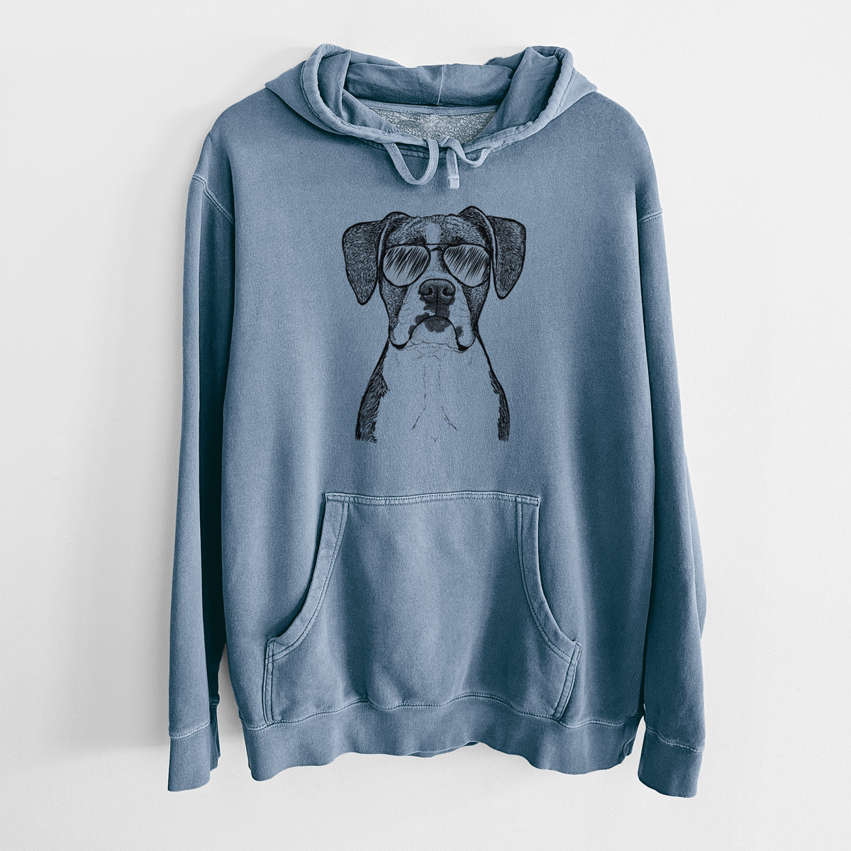 Aviator Annie the Boxer - Unisex Pigment Dyed Hoodie