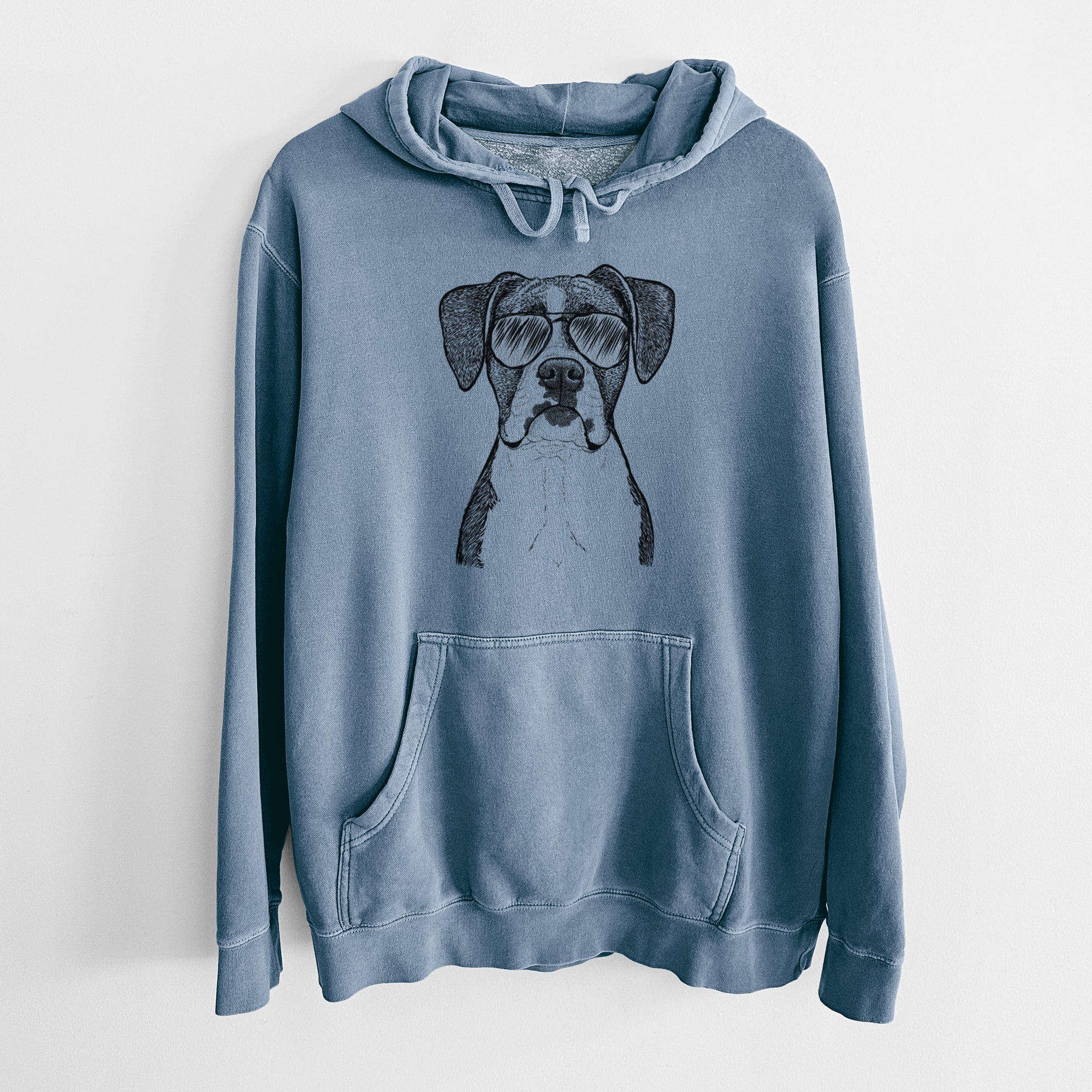 Aviator Annie the Boxer - Unisex Pigment Dyed Hoodie