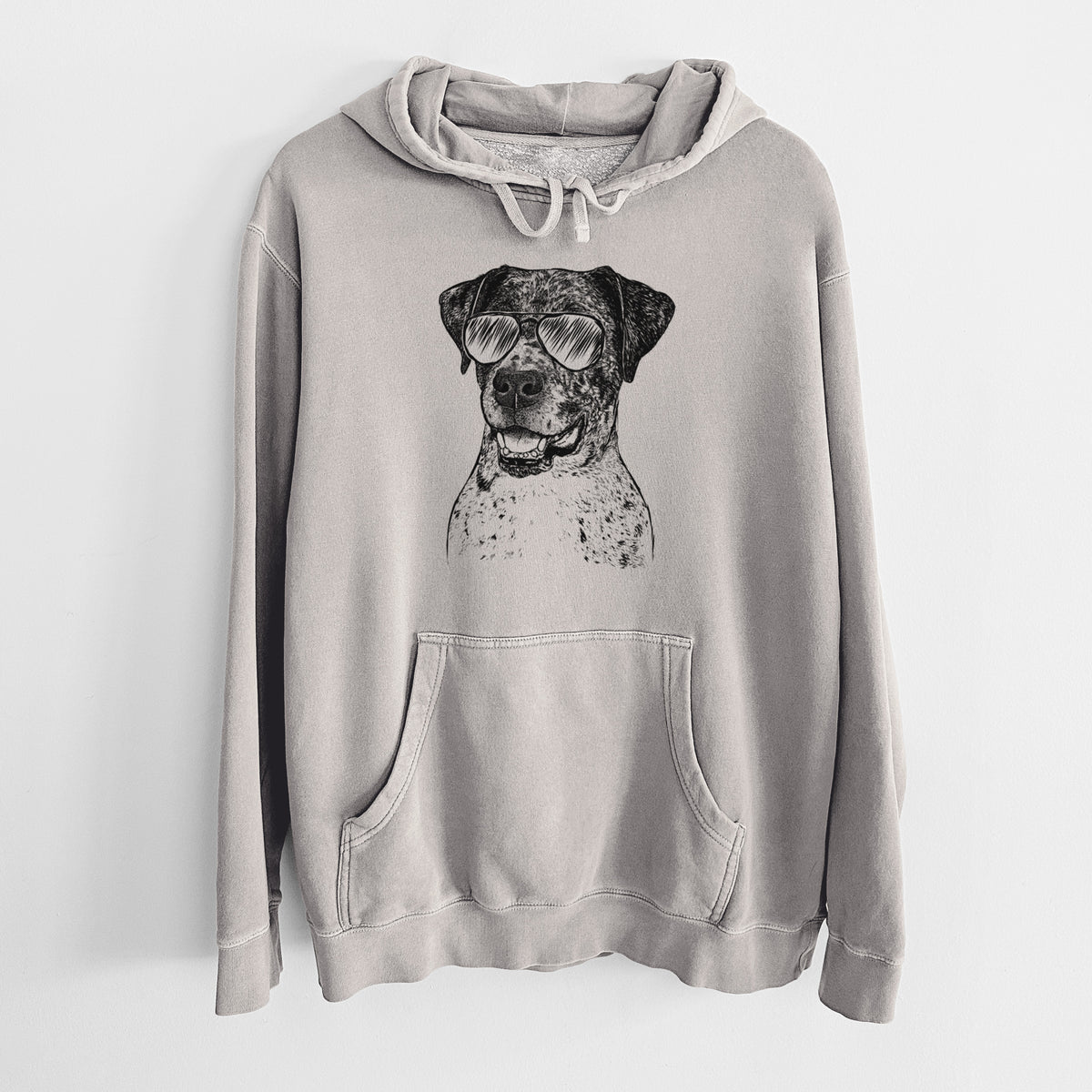 Aviator Argos the Catahoula - Unisex Pigment Dyed Hoodie