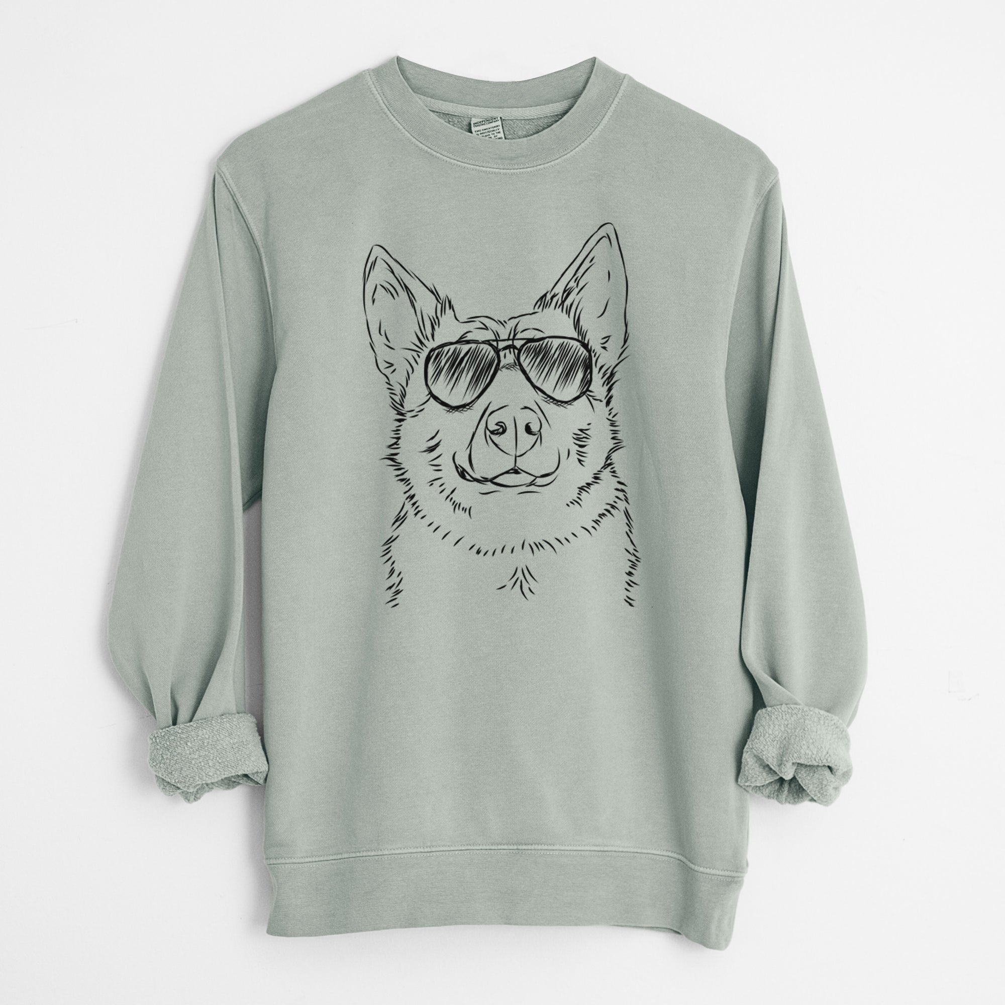 Aviator Austin the Heeler - Unisex Pigment Dyed Crew Sweatshirt