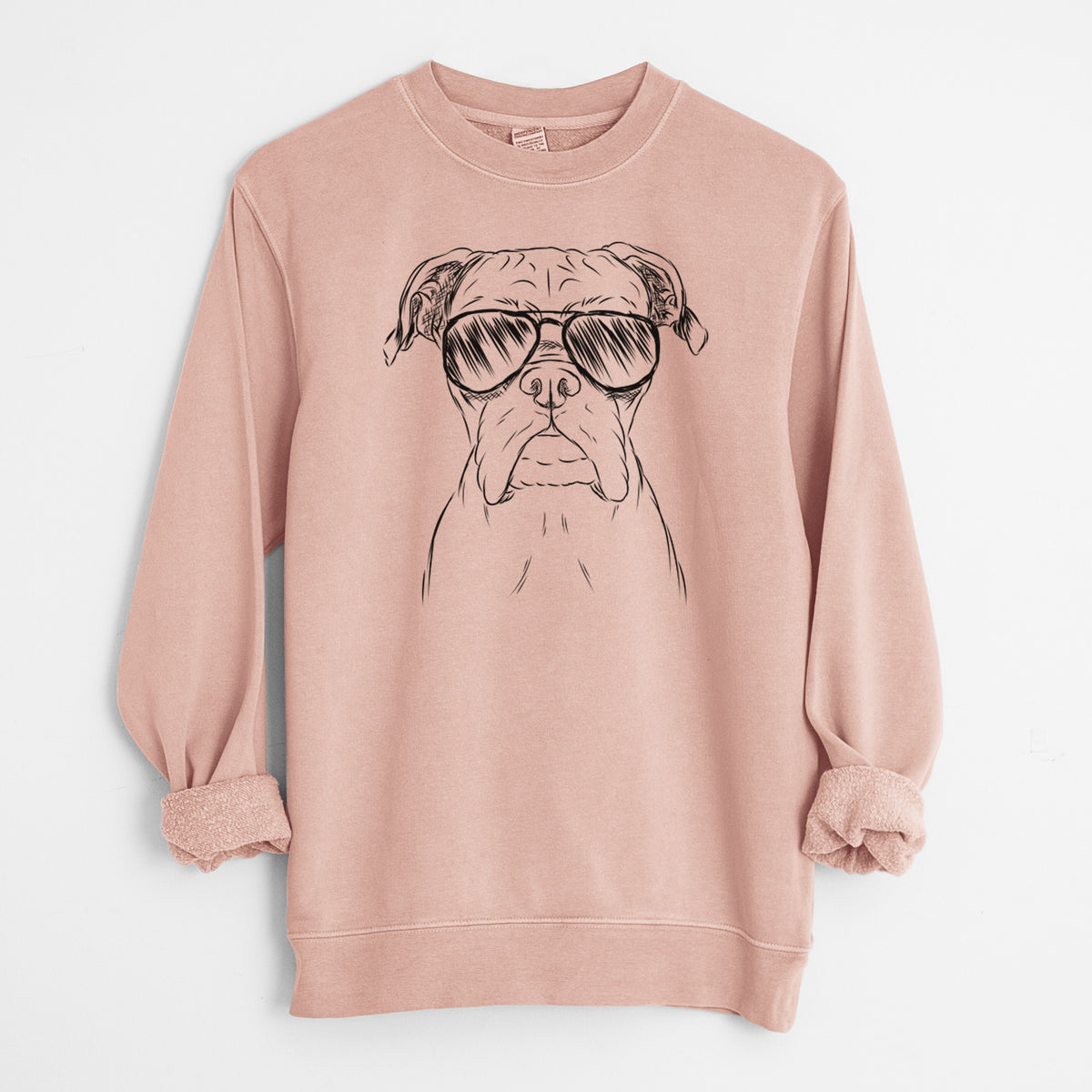 Aviator Axel the Boxer - Unisex Pigment Dyed Crew Sweatshirt