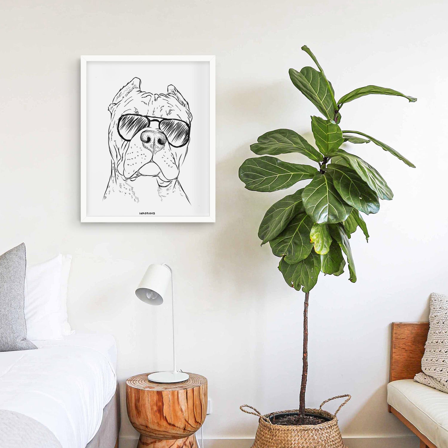 Bam Bam the Pitbull Art Print