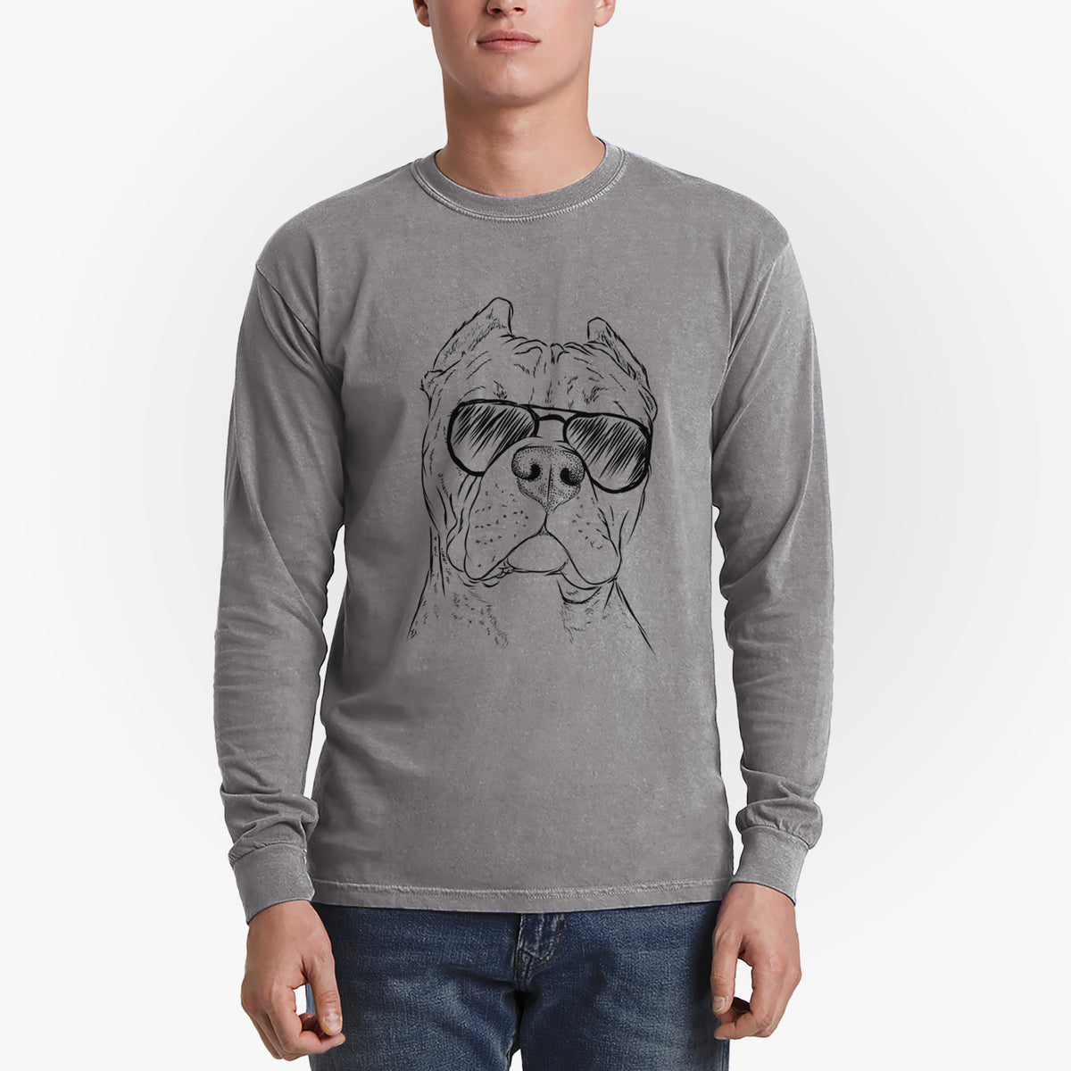 Aviators Bam Bam the Pitbull - Heavyweight 100% Cotton Long Sleeve