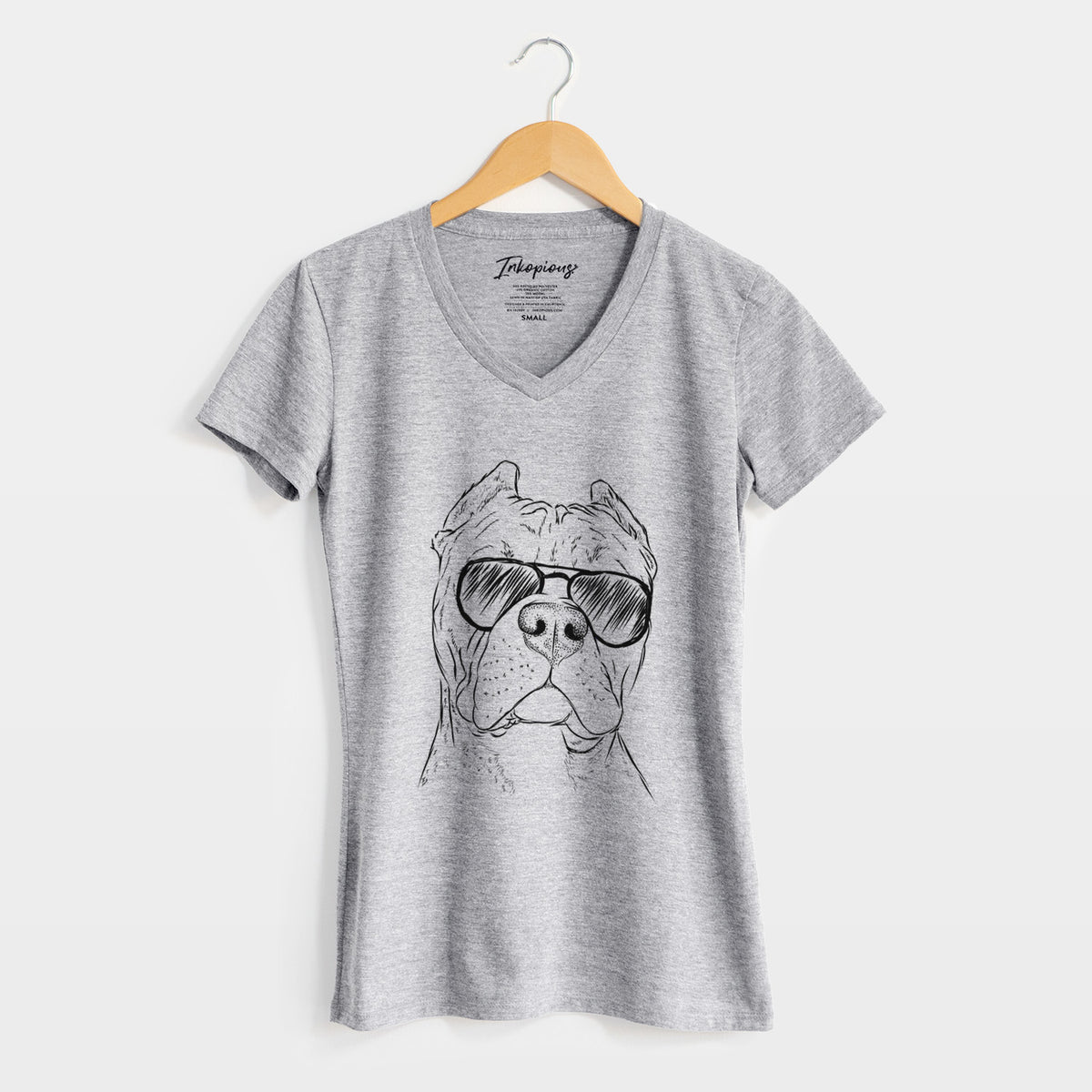 Aviator Bam Bam the Pitbull - Women's V-neck Shirt