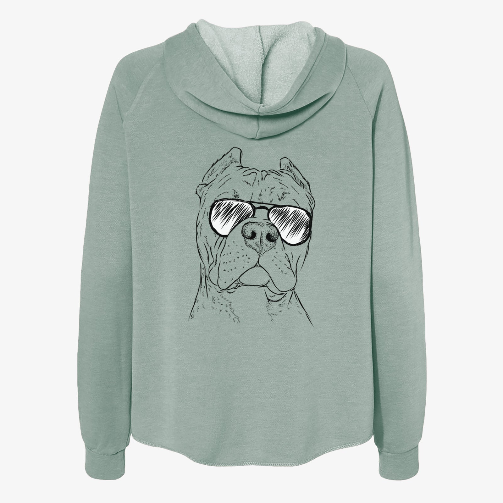 Bam Bam the Pitbull - Women's Cali Wave Zip-Up Sweatshirt