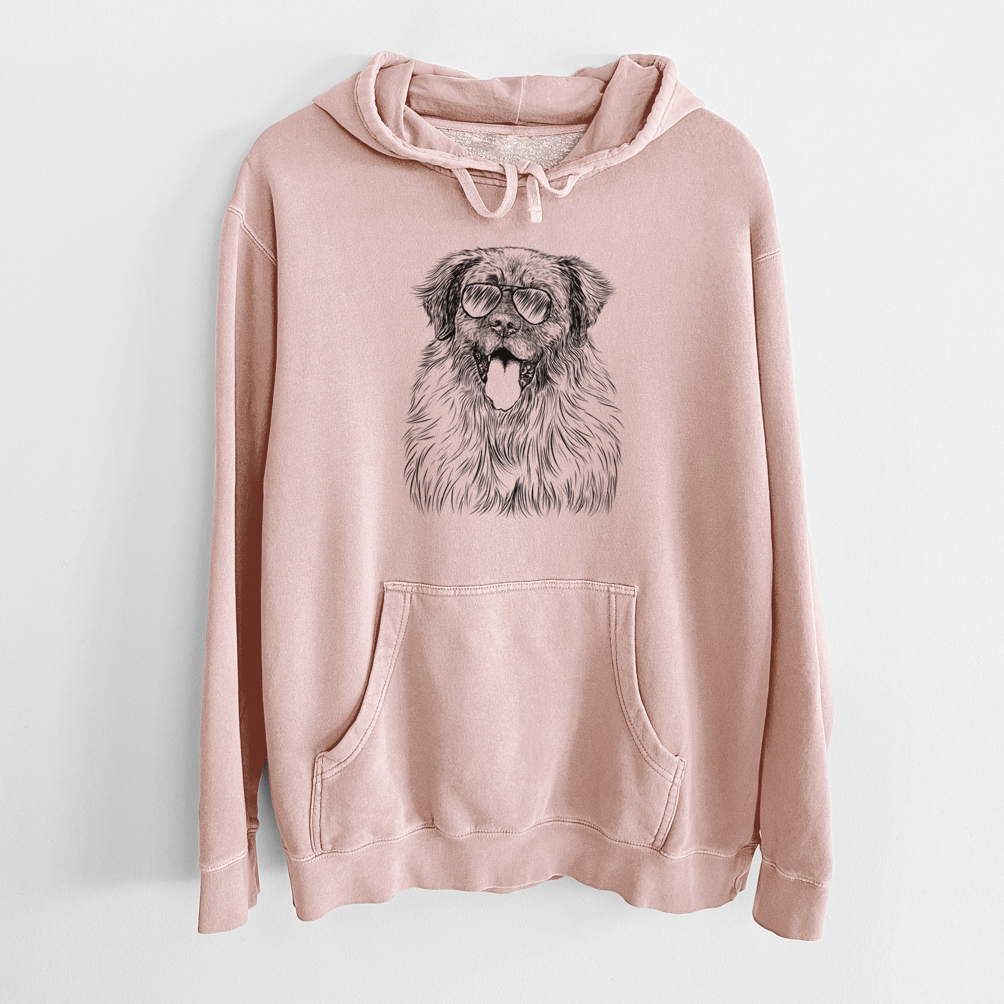 Aviator Bamboo the Leonberger - Unisex Pigment Dyed Hoodie