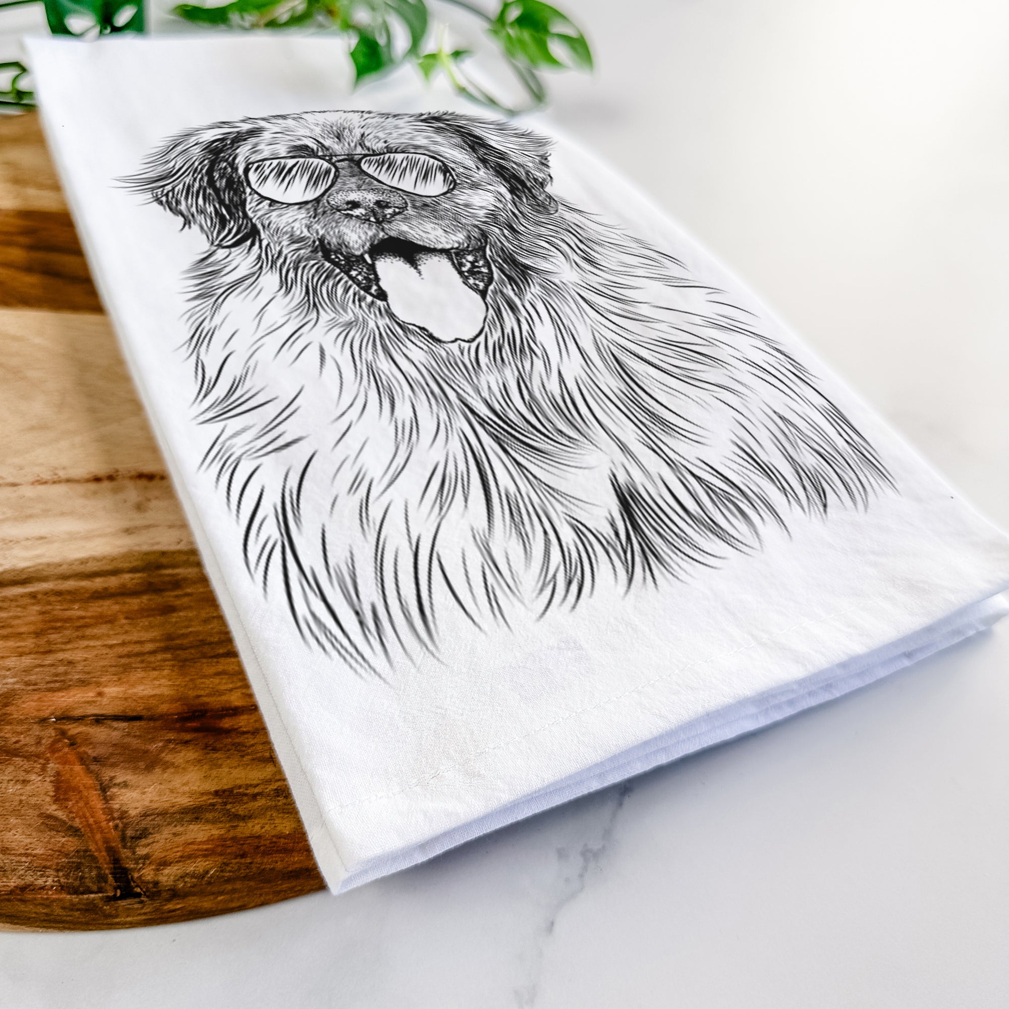 Bamboo the Leonberger Tea Towel