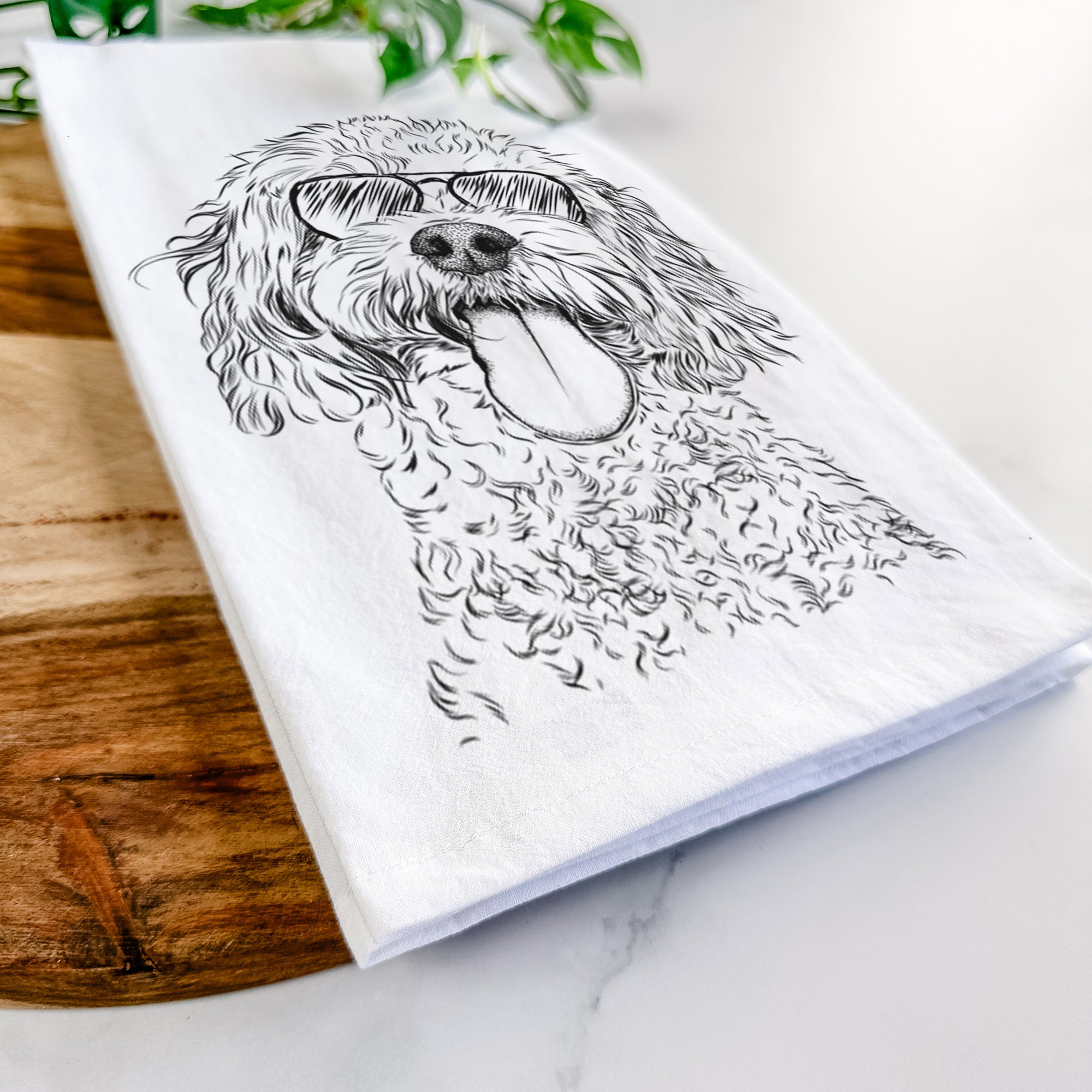 Barney the Cavachon Tea Towel