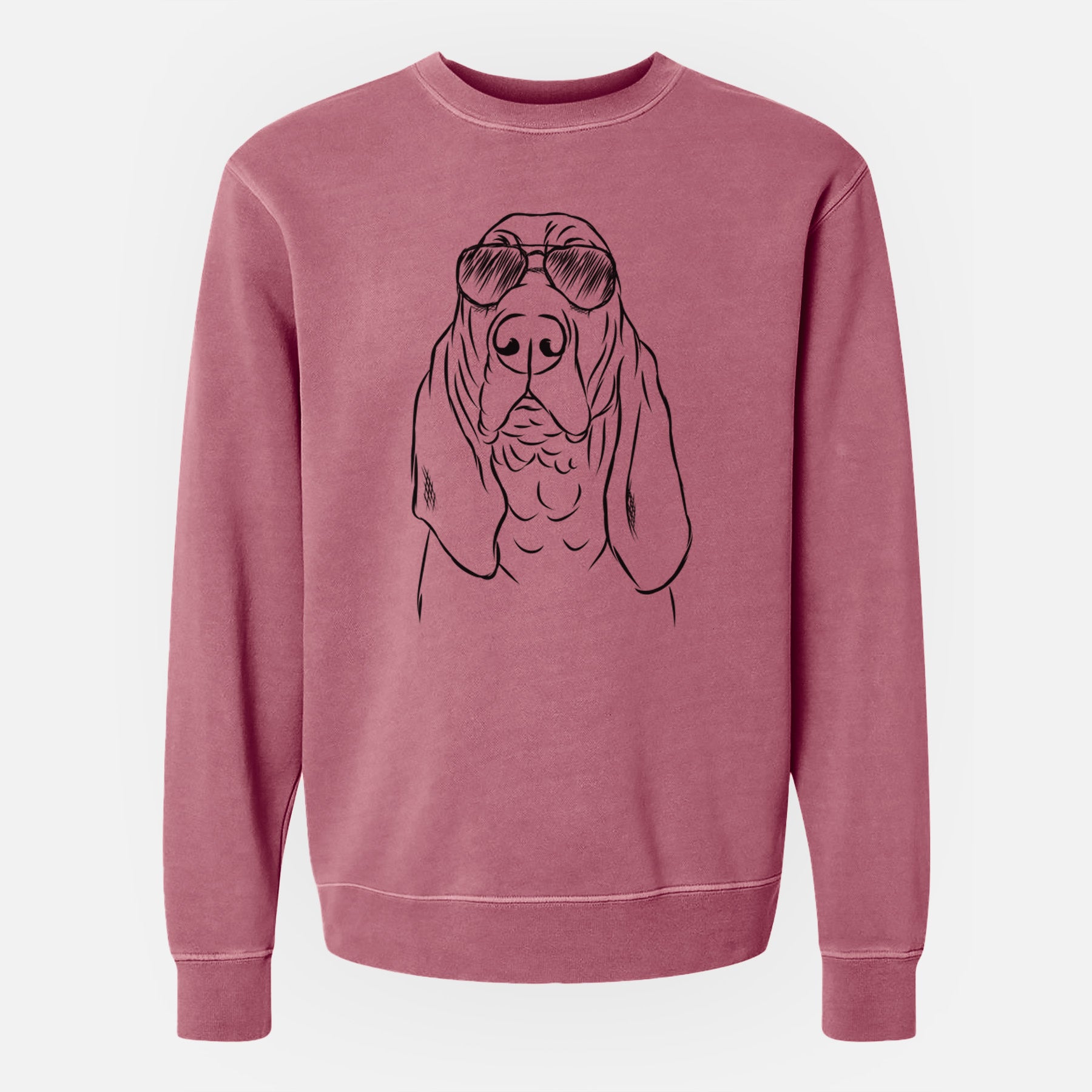 Aviator Baron the Bloodhound - Unisex Pigment Dyed Crew Sweatshirt