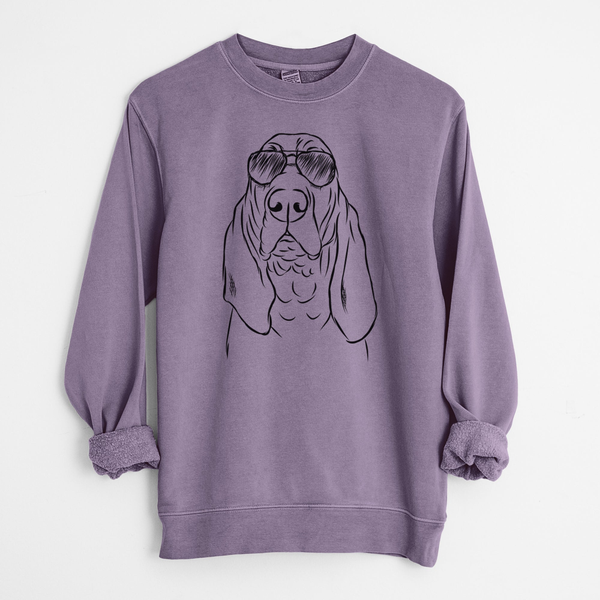 Aviator Baron the Bloodhound - Unisex Pigment Dyed Crew Sweatshirt