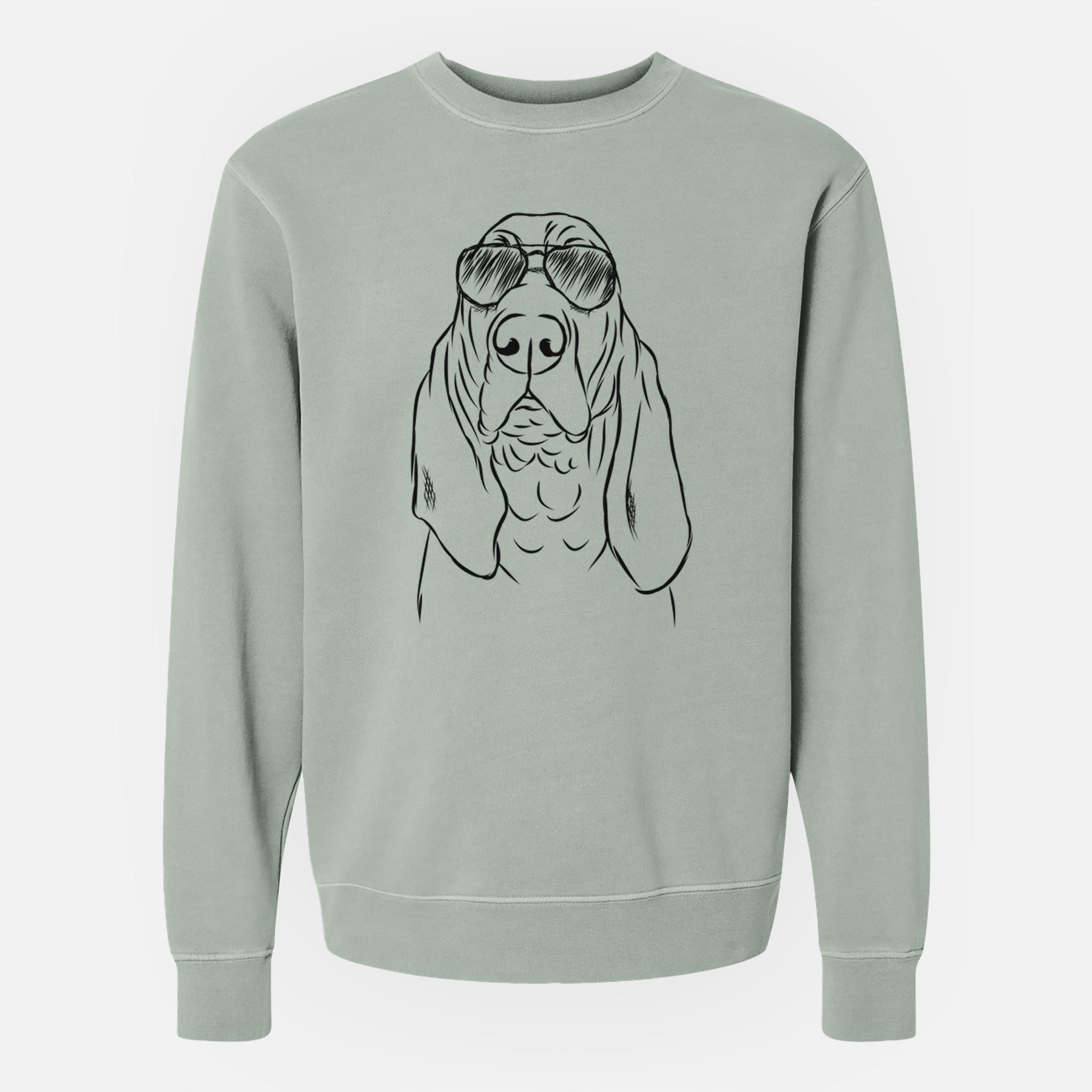 Aviator Baron the Bloodhound - Unisex Pigment Dyed Crew Sweatshirt