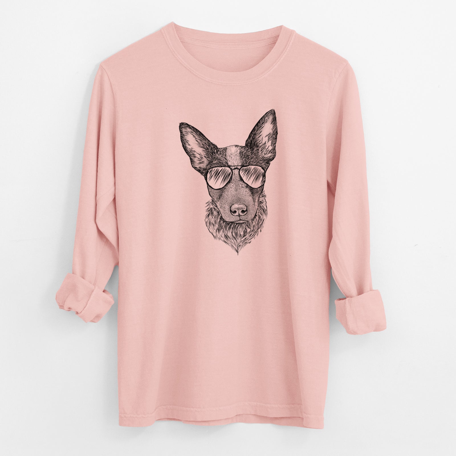 Aviator Bella the Blue Heeler Puppy - Men's Heavyweight 100% Cotton Long Sleeve