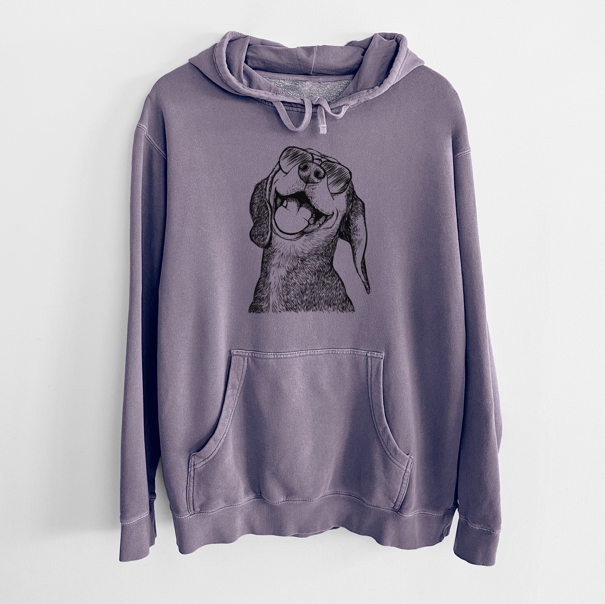 Aviator Belle the Hound Mix - Unisex Pigment Dyed Hoodie