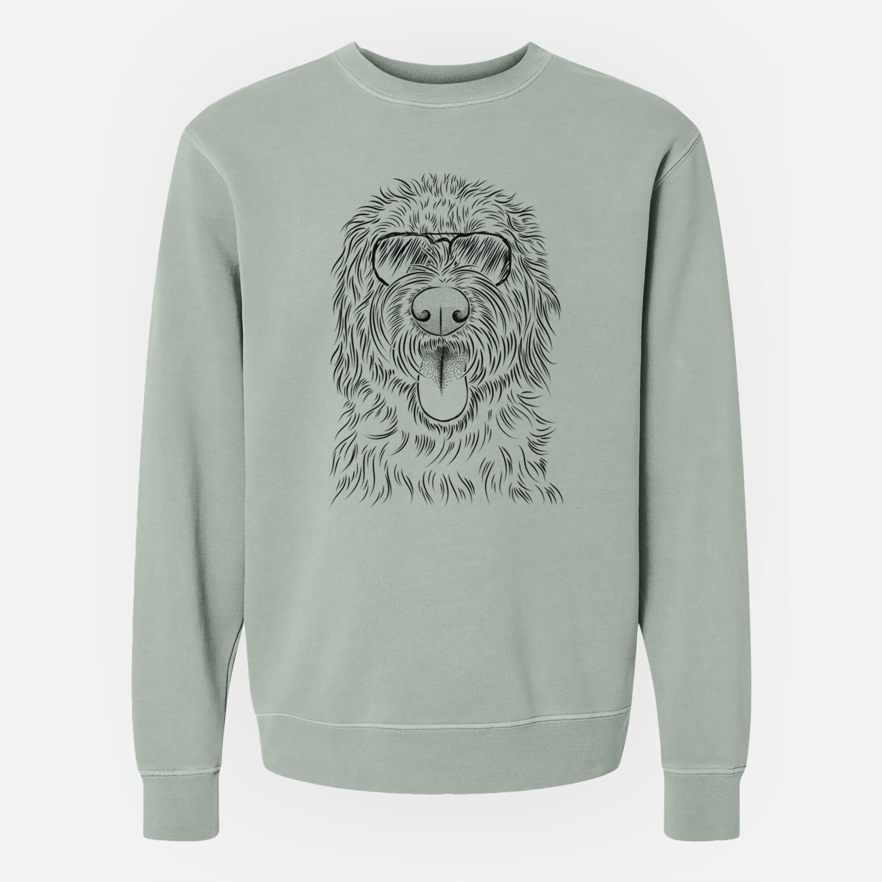 Aviator Bennett the Doodle - Unisex Pigment Dyed Crew Sweatshirt