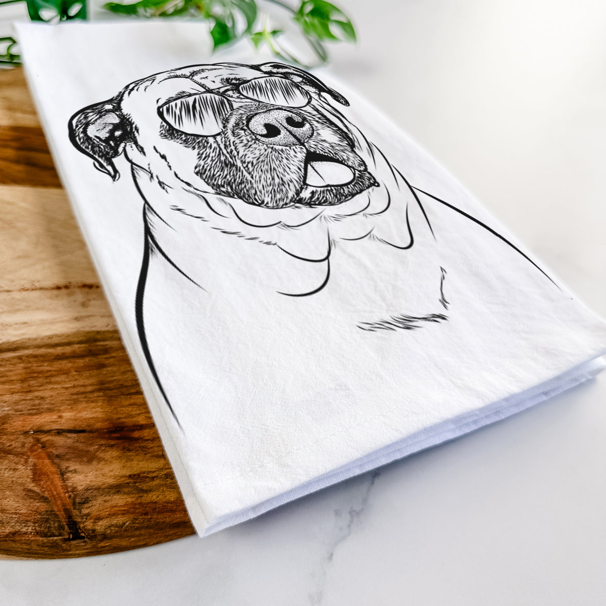 Big P the English Mastiff Tea Towel