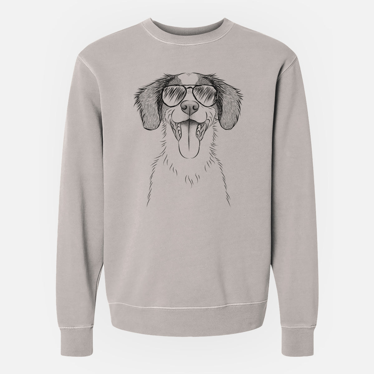 Aviator Birdie the Brittany - Unisex Pigment Dyed Crew Sweatshirt