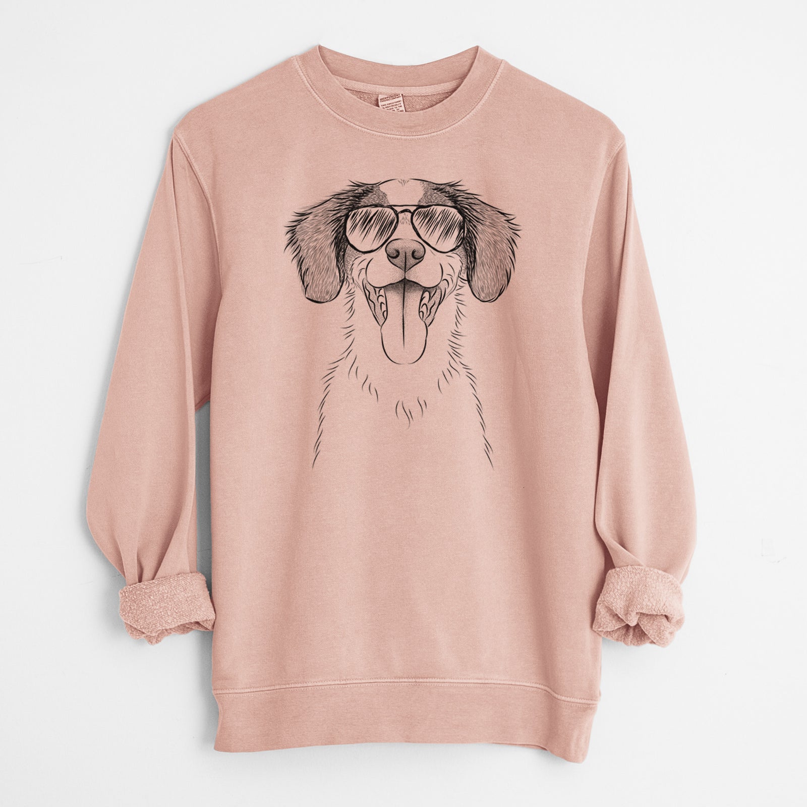 Aviator Birdie the Brittany - Unisex Pigment Dyed Crew Sweatshirt
