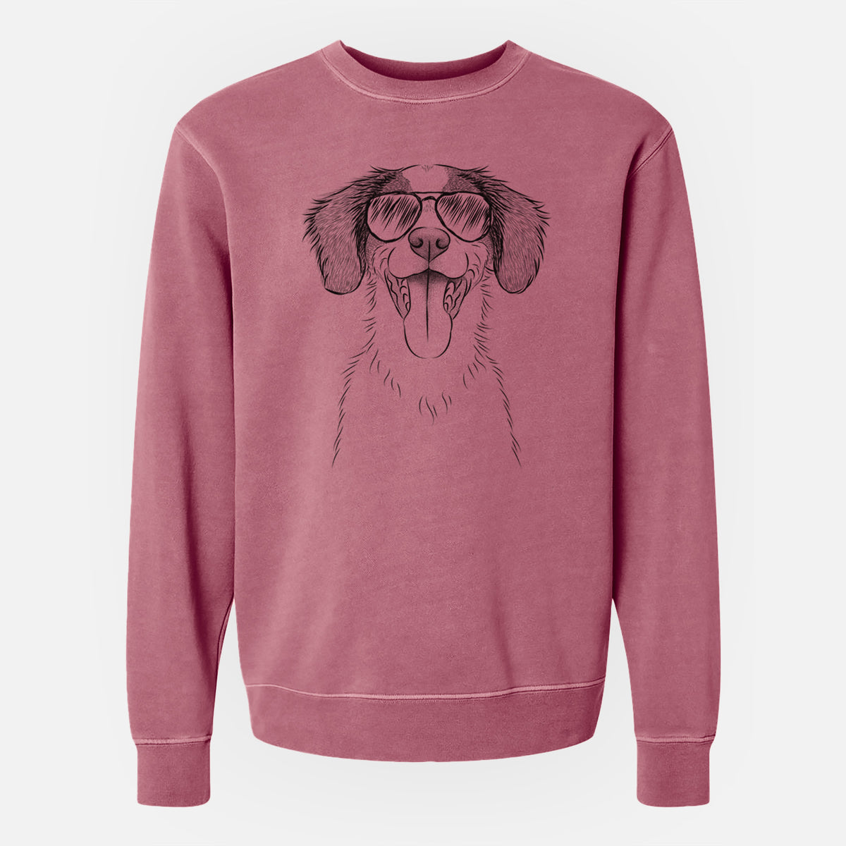 Aviator Birdie the Brittany - Unisex Pigment Dyed Crew Sweatshirt
