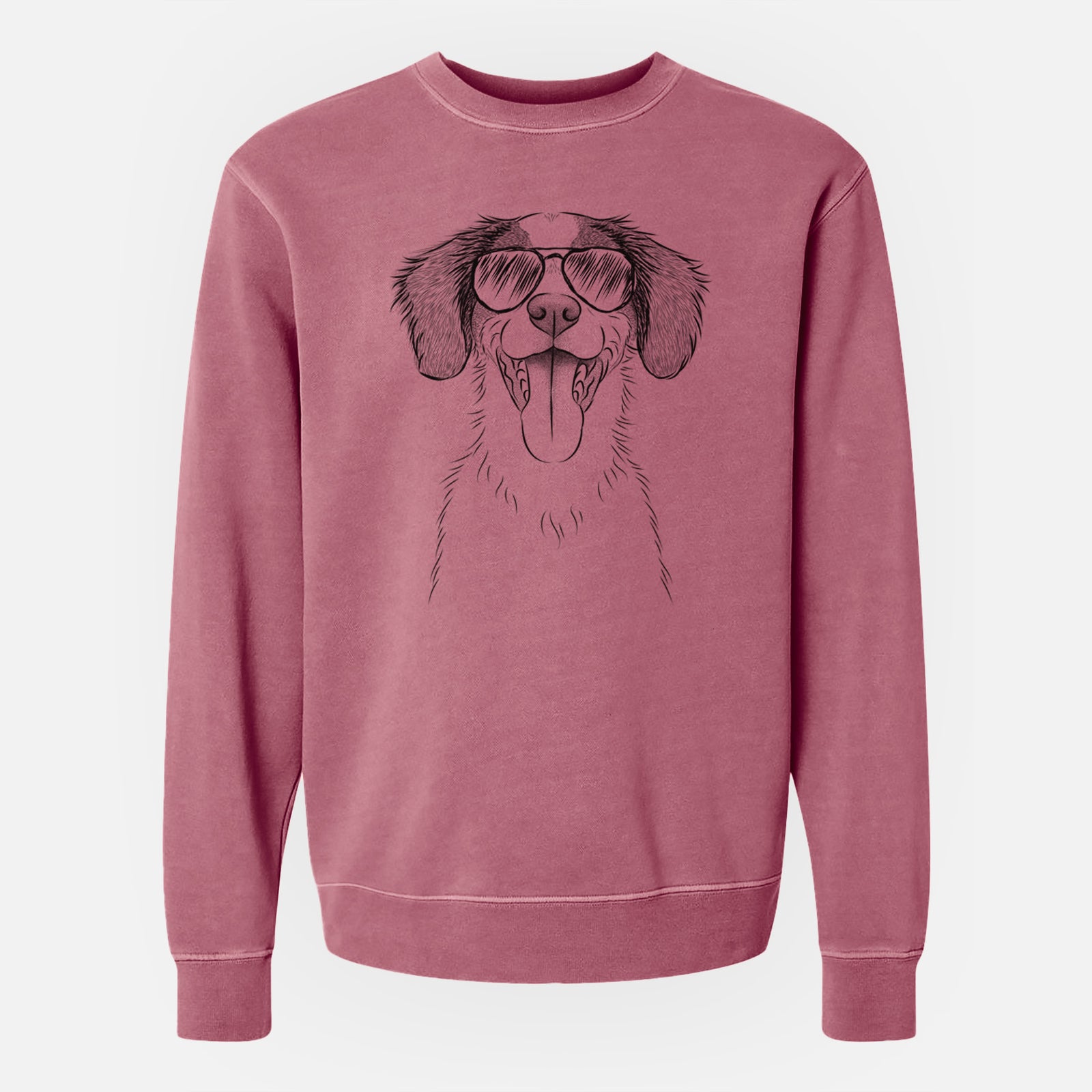 Aviator Birdie the Brittany - Unisex Pigment Dyed Crew Sweatshirt