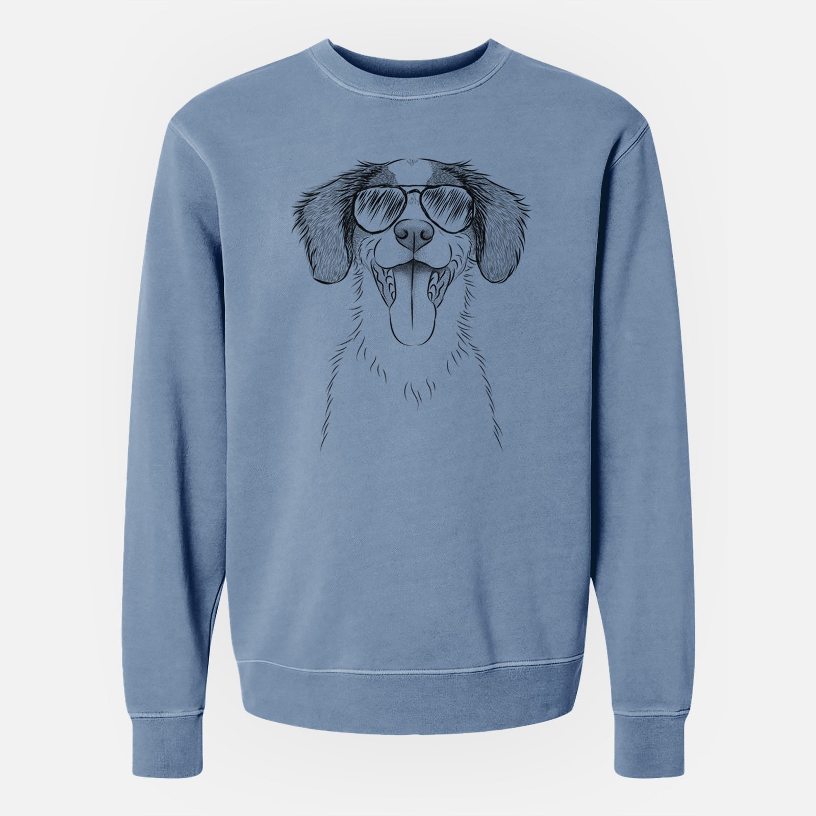 Aviator Birdie the Brittany - Unisex Pigment Dyed Crew Sweatshirt