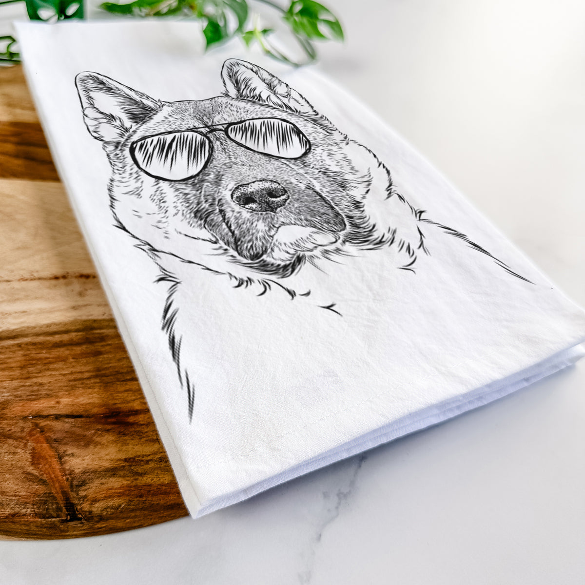 Bo the American Akita Tea Towel