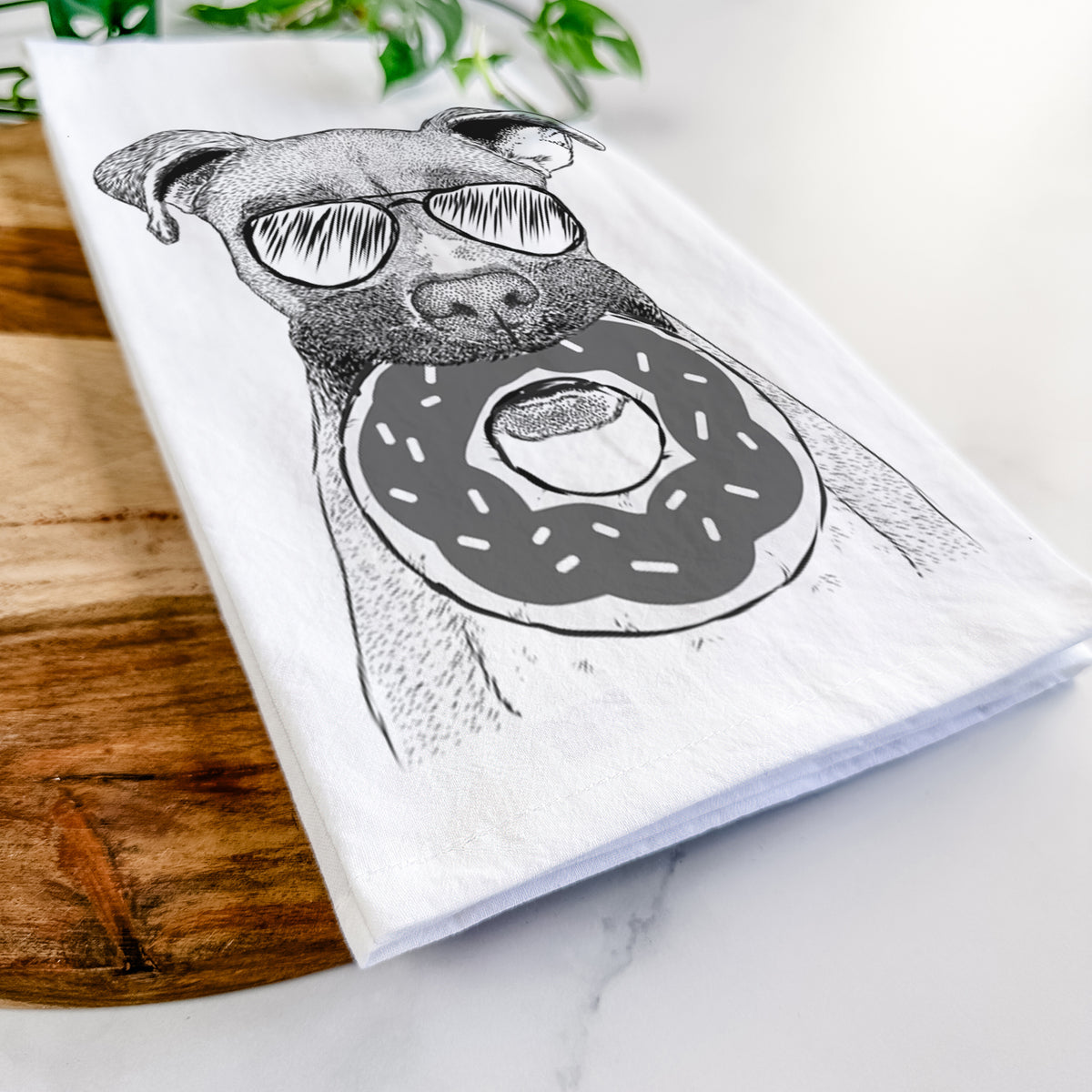 Bo the Boxer Tea Towel